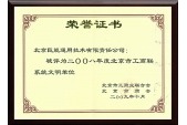 2008年被评为北京市工商联系统文明单位